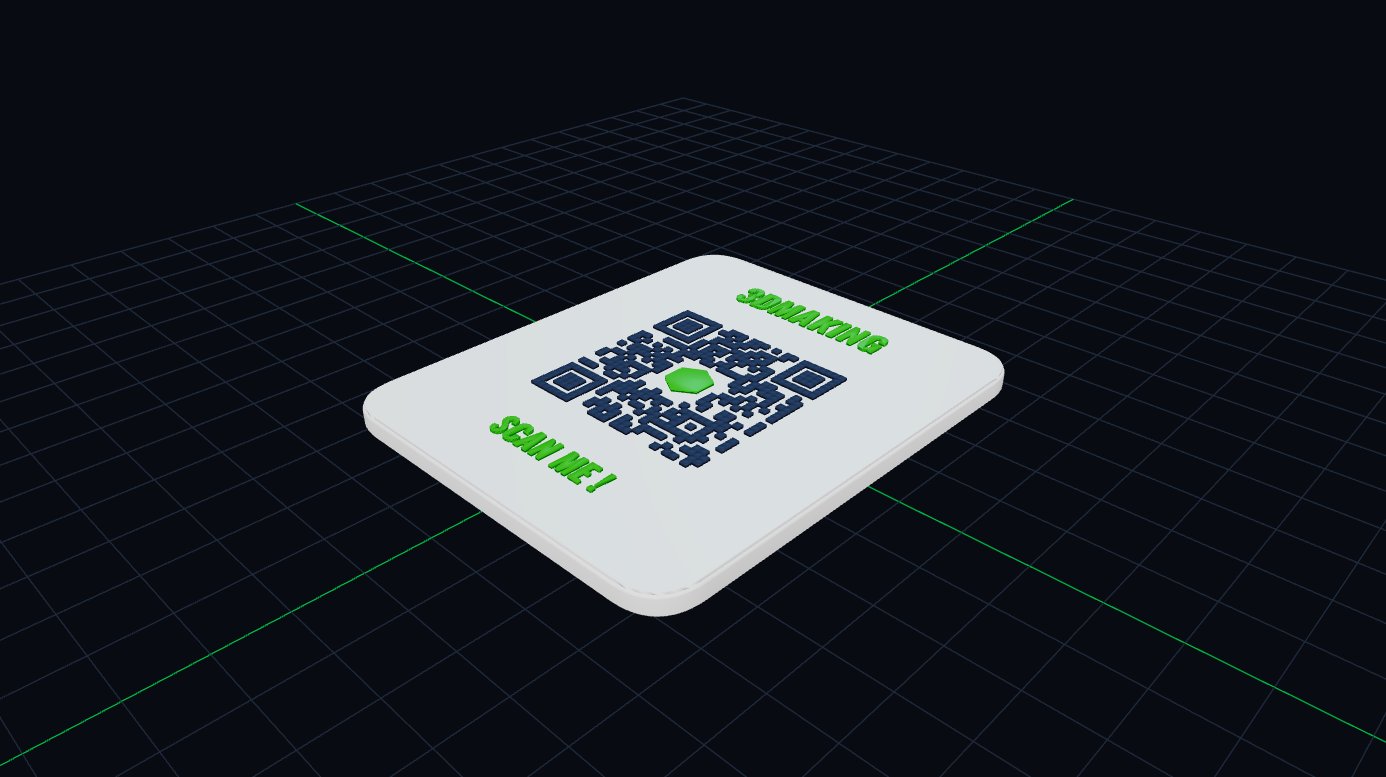 Aperçu du QR code et porte-clé